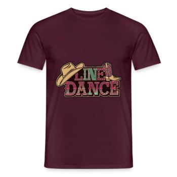 Line Dance Was sonst? Ich bin Line Dancer - Männer T-Shirt - Ziegelrot - Vorne - AI Model Male 178 light (178cm)