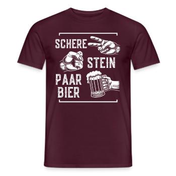 Scissors Stone Beer Couple Beer Lovers Beer Drinkers - Men's T-Shirt - brick red - Front - AI Model Male 178 light (178cm)
