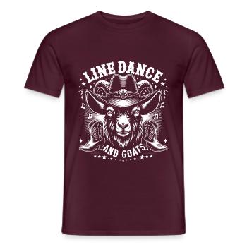 Chèvres et danse en ligne Chèvre drôle avec Stetson - T-shirt homme - rouge brique - Devant - AI Model Male 178 light (178cm)