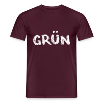 grün oder ? - Männer T-Shirt - Ziegelrot - Vorne - AI Model Male 178 light (178cm)
