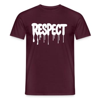 RESPECT Conception de graffitis - T-shirt homme - rouge brique - Devant - AI Model Male 178 light (178cm)