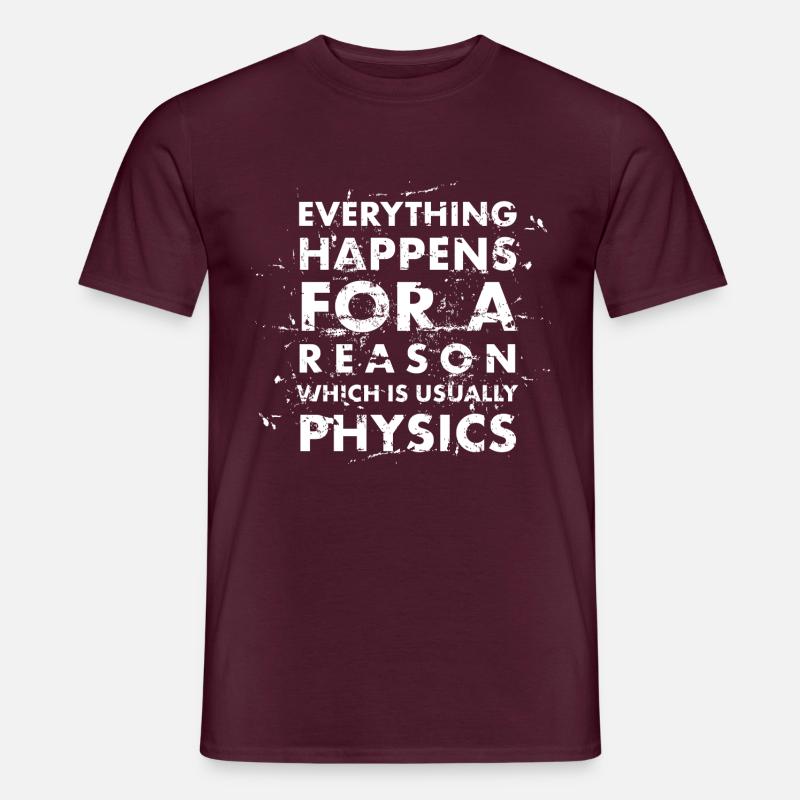 Everything happens for a reason - Männer T-Shirt - Ziegelrot