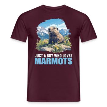 Murmeltiere Murmeltier - Männer T-Shirt - Ziegelrot - Vorne - AI Model Male 178 light (178cm)