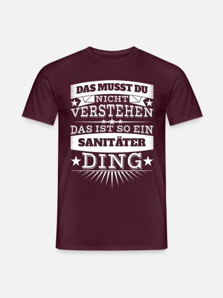 Sanitäter - Männer T-Shirt - Ziegelrot