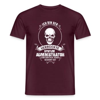 System Administrator - Männer T-Shirt - Ziegelrot - Vorne - AI Model Male 178 light (178cm)