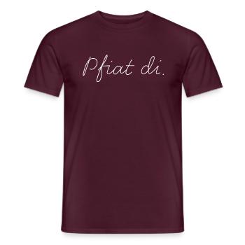 Pfiat di Dialekt Spruch Österreich Bayern - Männer T-Shirt - Ziegelrot - Vorne - AI Model Male 178 light (178cm)