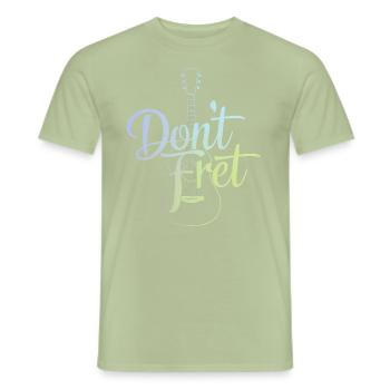 Don't Fret Guitar Art Best Gift For Guitar lover - T-shirt homme - vert sauge - Devant - AI Model Male 178 light (178cm)