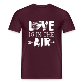 LOVE IS IN THE AIR - Men's T-Shirt - brick red - Front - AI Model Male 178 light (178cm)