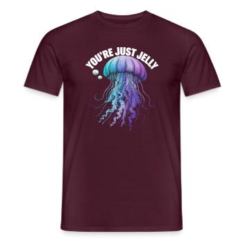 Du bist Just Jelly T-Shirt - Männer T-Shirt - Ziegelrot - Vorne - AI Model Male 178 light (178cm)