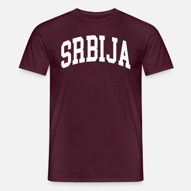 Serbien - Männer T-Shirt - Ziegelrot