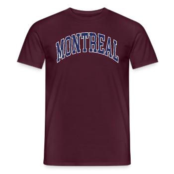 Montréal - T-shirt homme - rouge brique - Devant - AI Model Male 178 light (178cm)