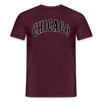 Chicago - T-shirt homme - rouge brique - Devant - AI Model Male 178 light (178cm)