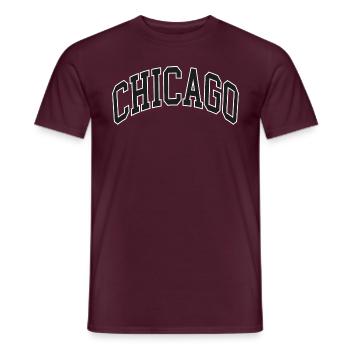 Chicago - T-shirt homme - rouge brique - Devant - AI Model Male 178 light (178cm)