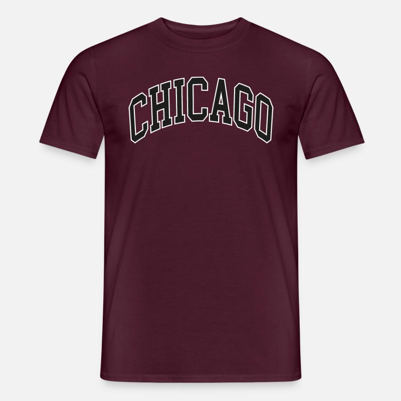 Chicago - Männer T-Shirt - Ziegelrot