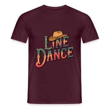 Danse en ligne Quoi d’autre ? Je suis danseuse en ligne - T-shirt homme - rouge brique - Devant - AI Model Male 178 light (178cm)