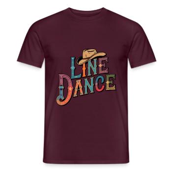 Line Dance Was sonst? Ich bin Line Dancer - Männer T-Shirt - Ziegelrot - Vorne - AI Model Male 178 light (178cm)