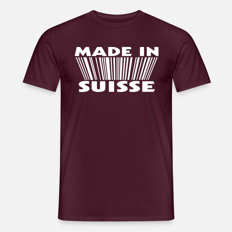 Made in suisse 3D code - Men’s T-shirt - brick red