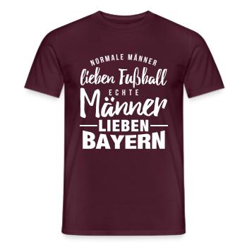 Echt Männer lieben Bayern - Männer T-Shirt - Ziegelrot - Vorne - AI Model Male 178 light (178cm)