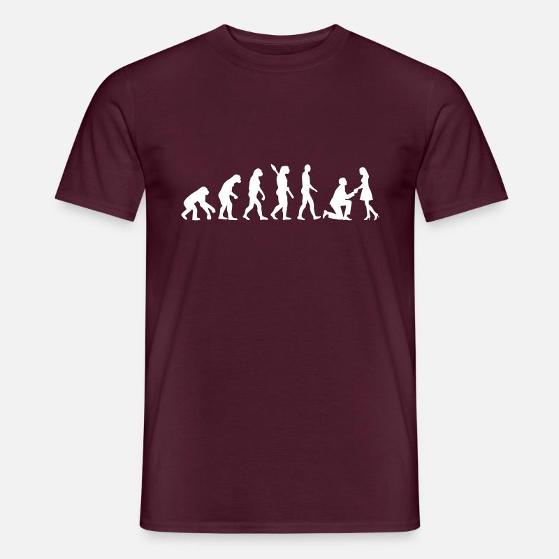 Évolution Mariage - T-shirt homme - rouge brique