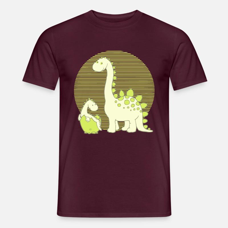 Dinosaur Mom with Hatching Egg - Männer T-Shirt - Ziegelrot