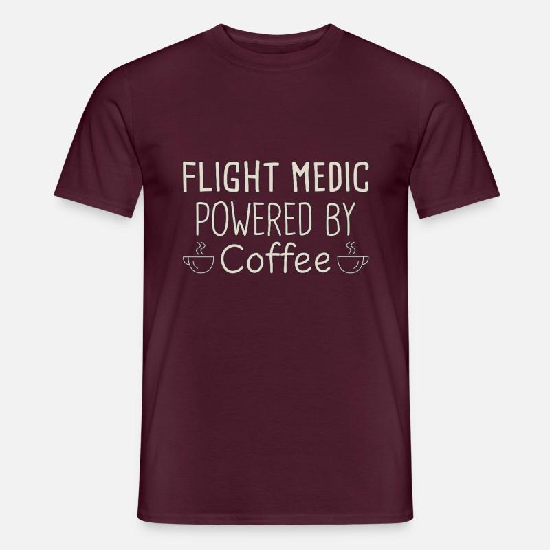 Flight Paramedic Coffee Luftrettung - Männer T-Shirt - Ziegelrot