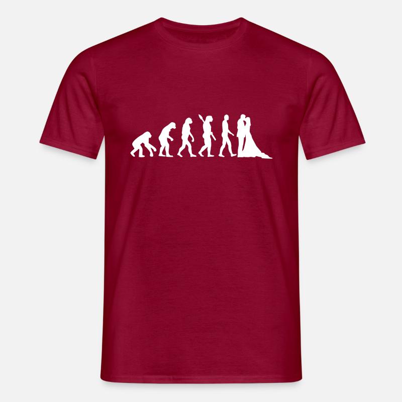 Evolution Wedding - Men's T-Shirt - brick red