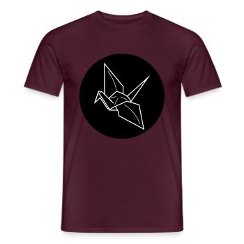 Origami - T-shirt homme - rouge brique - Devant - AI Model Male 178 light (178cm)