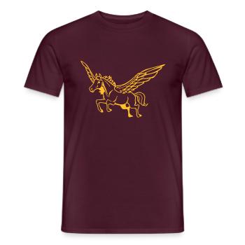 Pégase - T-shirt homme - rouge brique - Devant - AI Model Male 178 light (178cm)