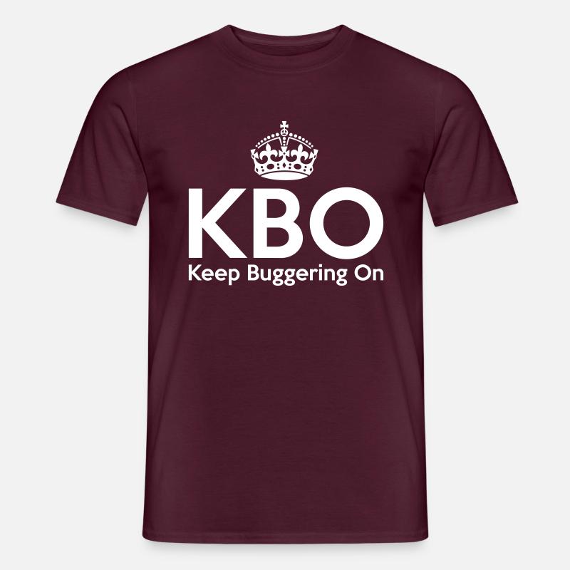KBO - Keep Buggering on - Männer T-Shirt - Ziegelrot