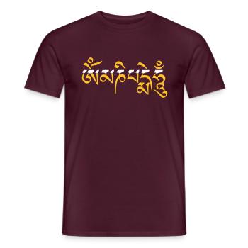 Om Mani Padme Hum 3c - Männer T-Shirt - Ziegelrot - Vorne - AI Model Male 178 light (178cm)