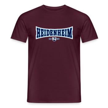 HEIDENHEIM - Männer T-Shirt - Ziegelrot - Vorne - AI Model Male 178 light (178cm)