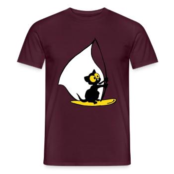 Georgie voiles chaton - T-shirt homme - rouge brique - Devant - AI Model Male 178 light (178cm)