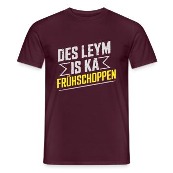 Frankenwaldshirts - Des Leym is ka Frühschoppen - Männer T-Shirt - Ziegelrot - Vorne - AI Model Male 178 light (178cm)