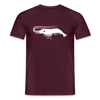 single shrimp prawn with antennae - Men's T-Shirt - brick red - Front - AI Model Male 178 light (178cm)