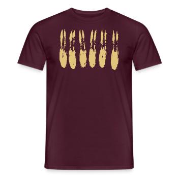 Vintage Stil Muster - Design - Männer T-Shirt - Ziegelrot - Vorne - AI Model Male 178 light (178cm)