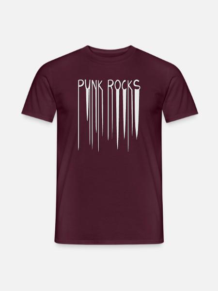 Retro Punk Rock Nostalgia Music Punk Rocks - Men's T-Shirt - brick red