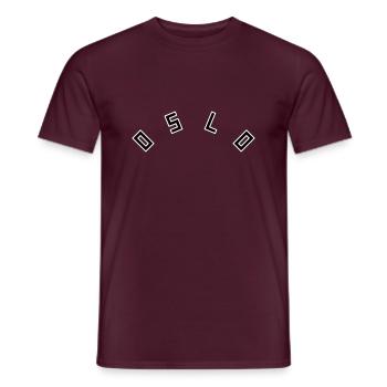 Oslo - T-shirt homme - rouge brique - Devant - AI Model Male 178 light (178cm)