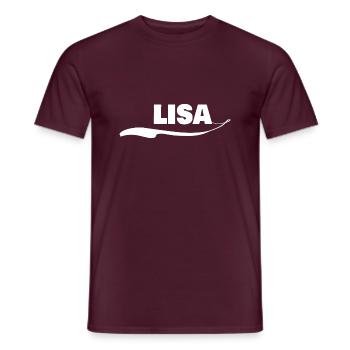 Name Geschenk Vorname lisa - Männer T-Shirt - Ziegelrot - Vorne - AI Model Male 178 light (178cm)