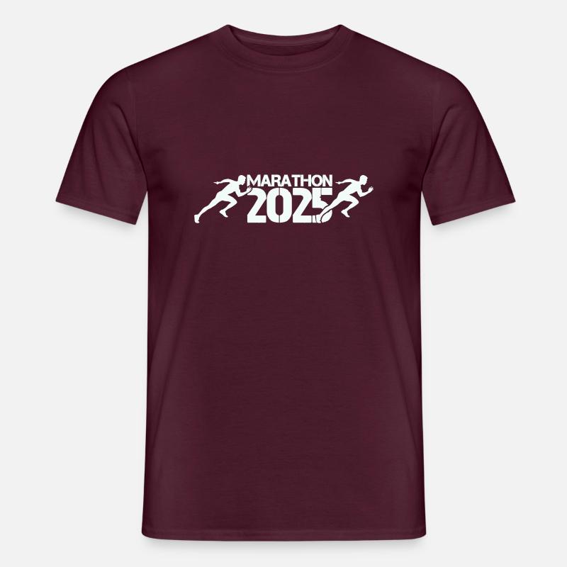 Marathon 2025 - Männer T-Shirt - Ziegelrot