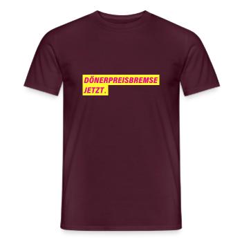 DÖNERPREISBREME JETZT. FDP Design - Männer T-Shirt - Ziegelrot - Vorne - AI Model Male 178 light (178cm)