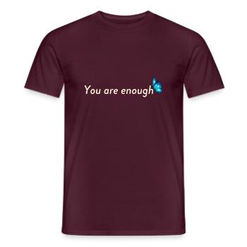 You are enough. - Männer T-Shirt - Ziegelrot - Vorne - AI Model Male 178 light (178cm)