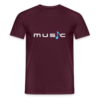 Musique Texte Dire Note Mélodie Note de Musique Audio - T-shirt homme - rouge brique - Devant - AI Model Male 178 light (178cm)