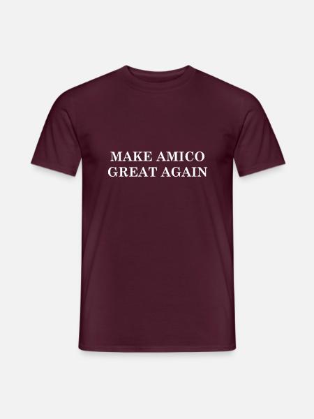 Make Amico Great Again! White Text - Men's T-Shirt - brick red