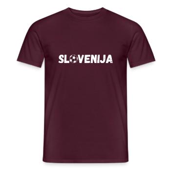 Slovenia Football Fan - Men's T-Shirt - brick red - Front - AI Model Male 178 light (178cm)