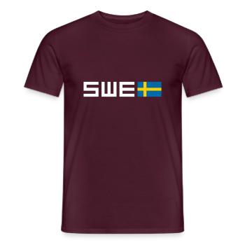 Schweden - Männer T-Shirt - Ziegelrot - Vorne - AI Model Male 178 light (178cm)