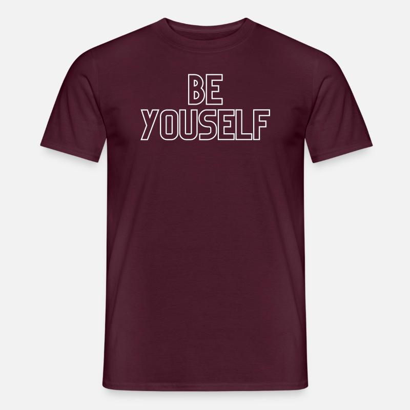 Sei du selbst - Männer T-Shirt - Ziegelrot