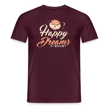 Sweet Dreams shirt - Happy Dreams T shirt - Men's T-Shirt - brick red - Front - AI Model Male 178 light (178cm)