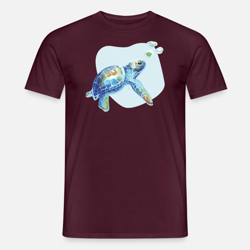 Turtle 03 - Männer T-Shirt - Ziegelrot