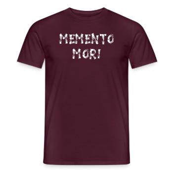 Memento Mori - T-shirt homme - rouge brique - Devant - AI Model Male 178 light (178cm)