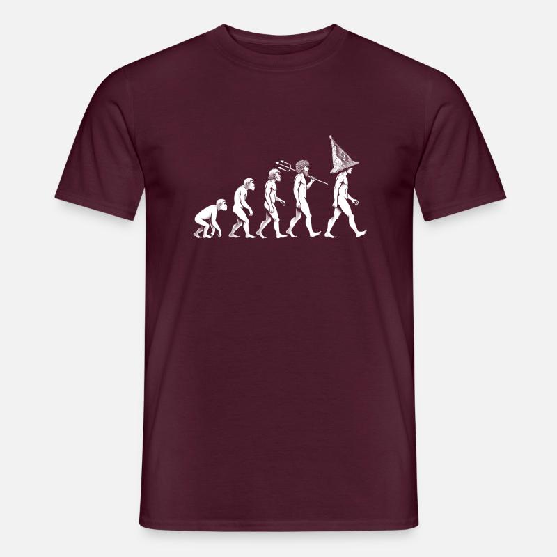 Steampunk Evolution mit Aluhut - Männer T-Shirt - Ziegelrot